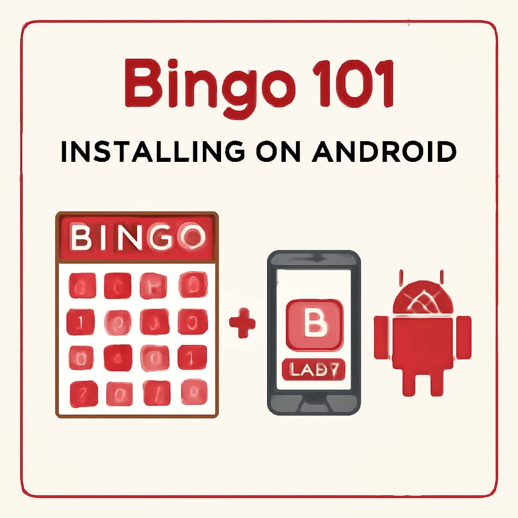 Illustration of the steps to install Bingo 101 on Android devices.