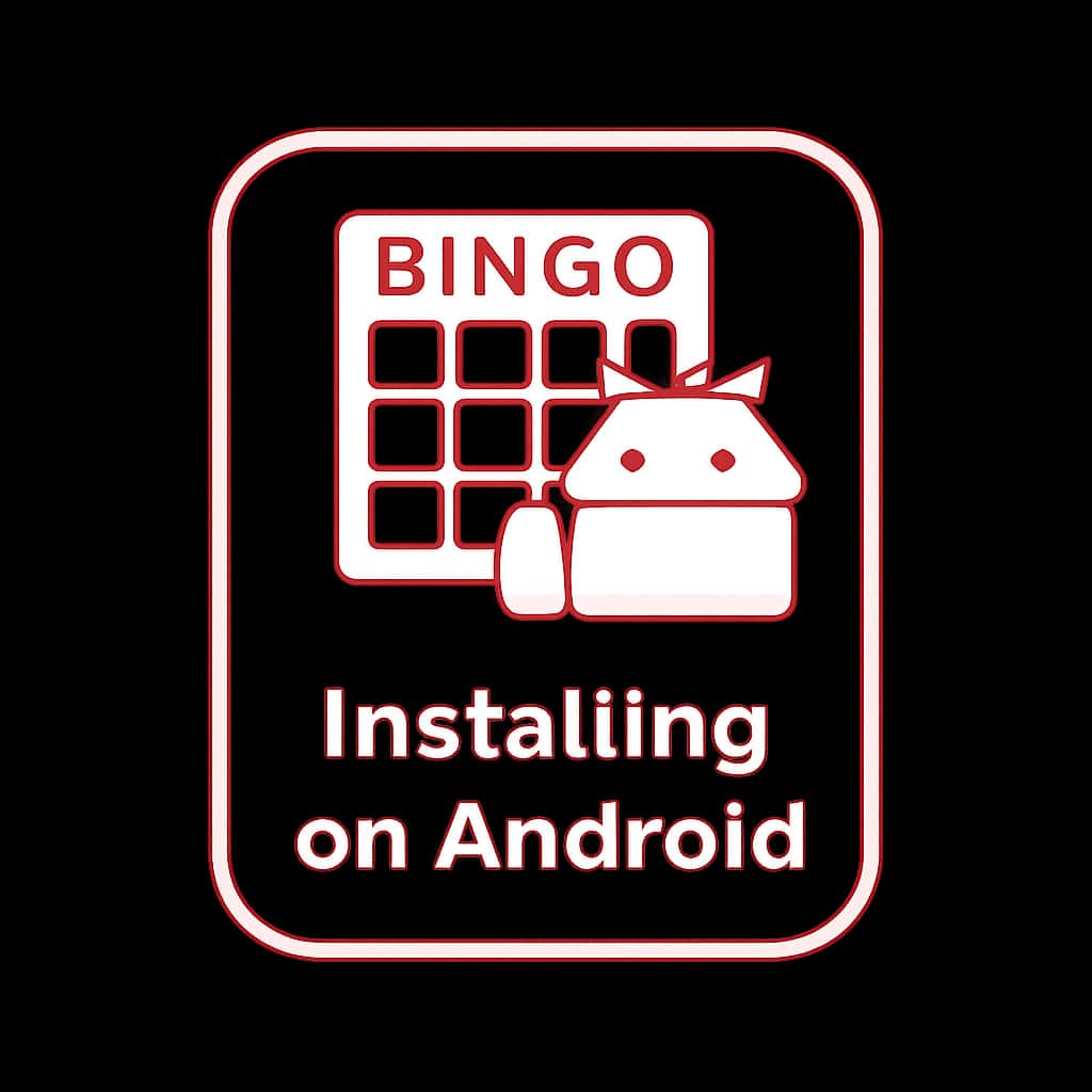 Icon illustrating the process of installing Bingo 101 on Android.