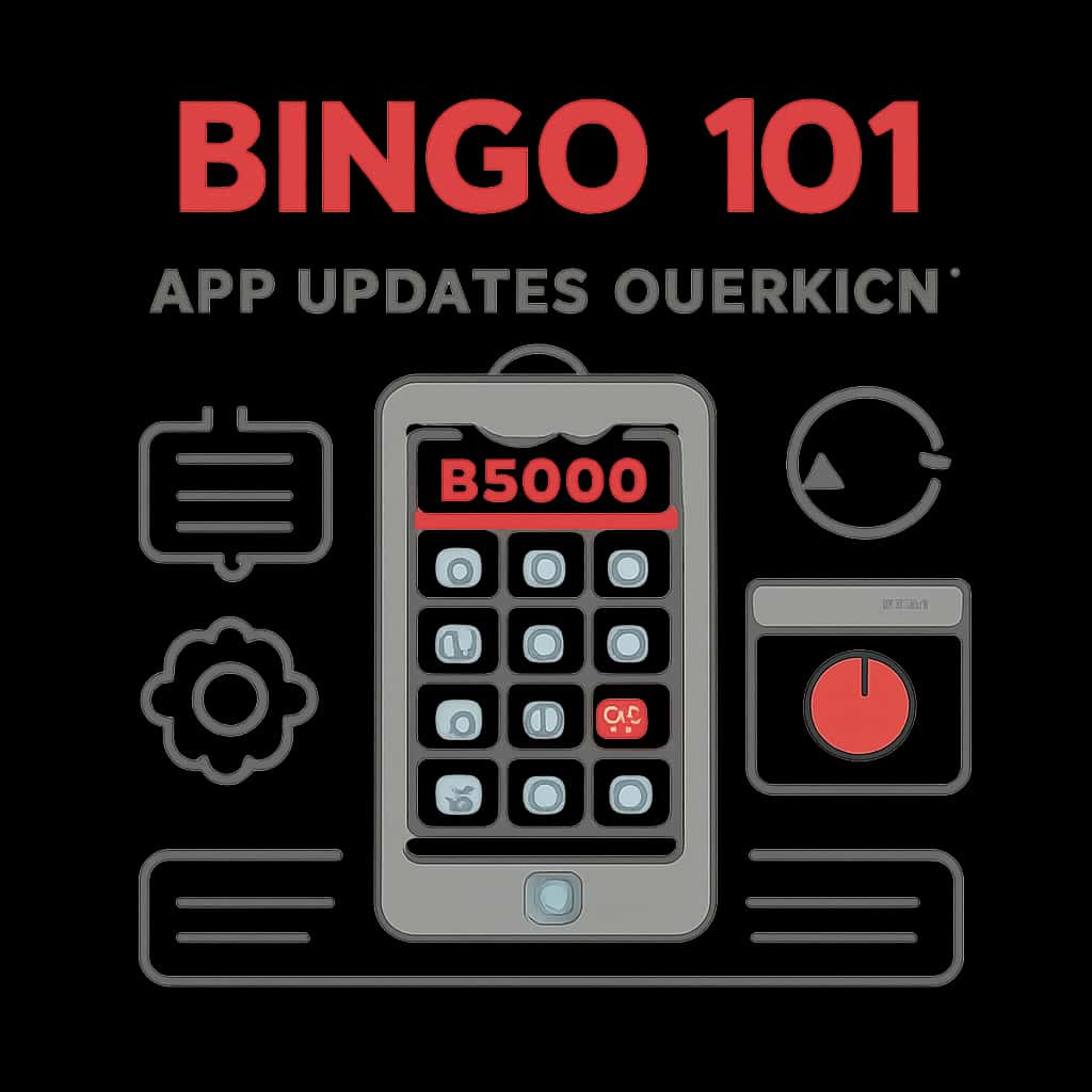 Diagram explaining Bingo 101 App Updates Overview.