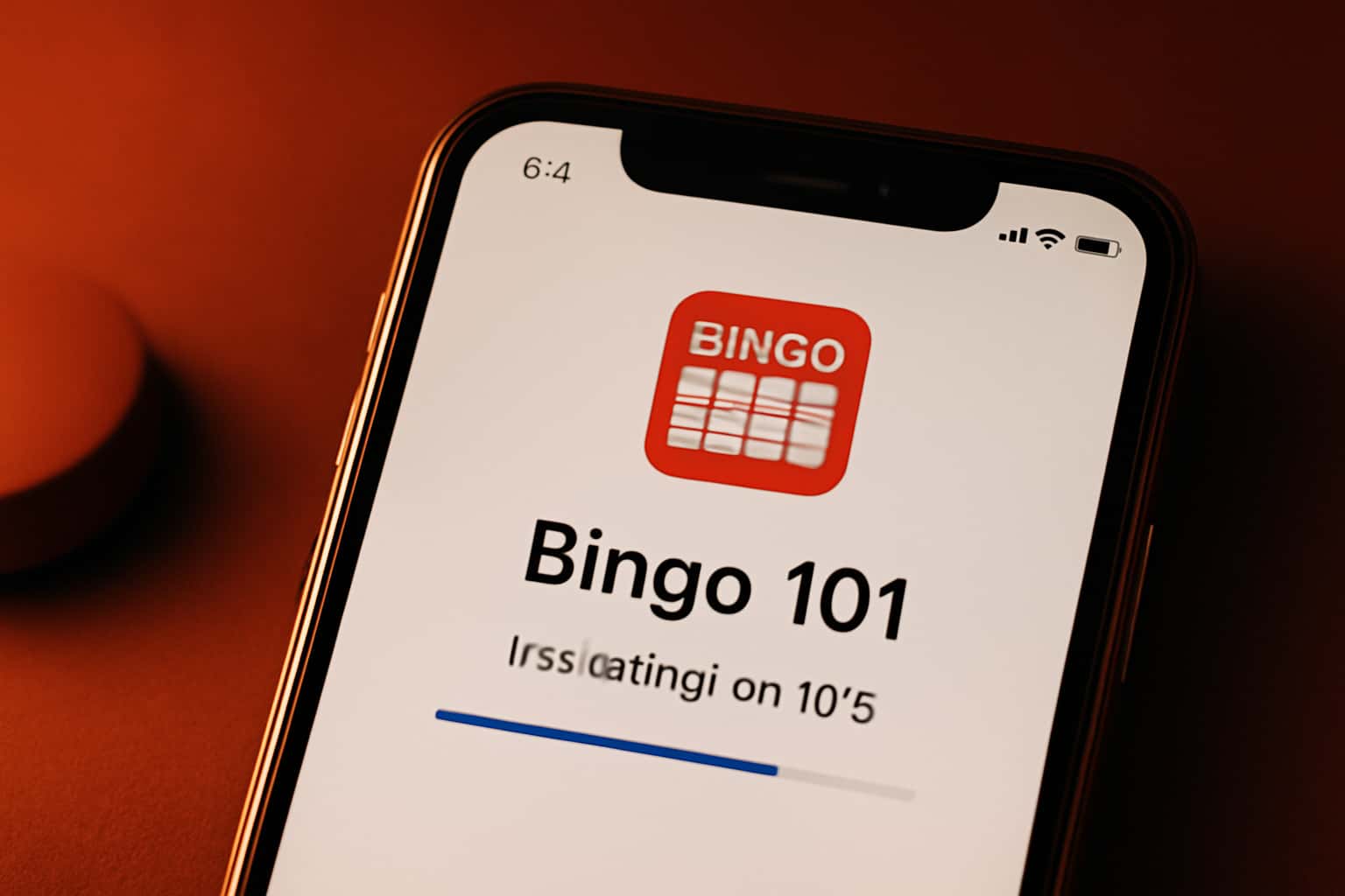 Illustration of the installation process for Bingo 101 on an iOS device.