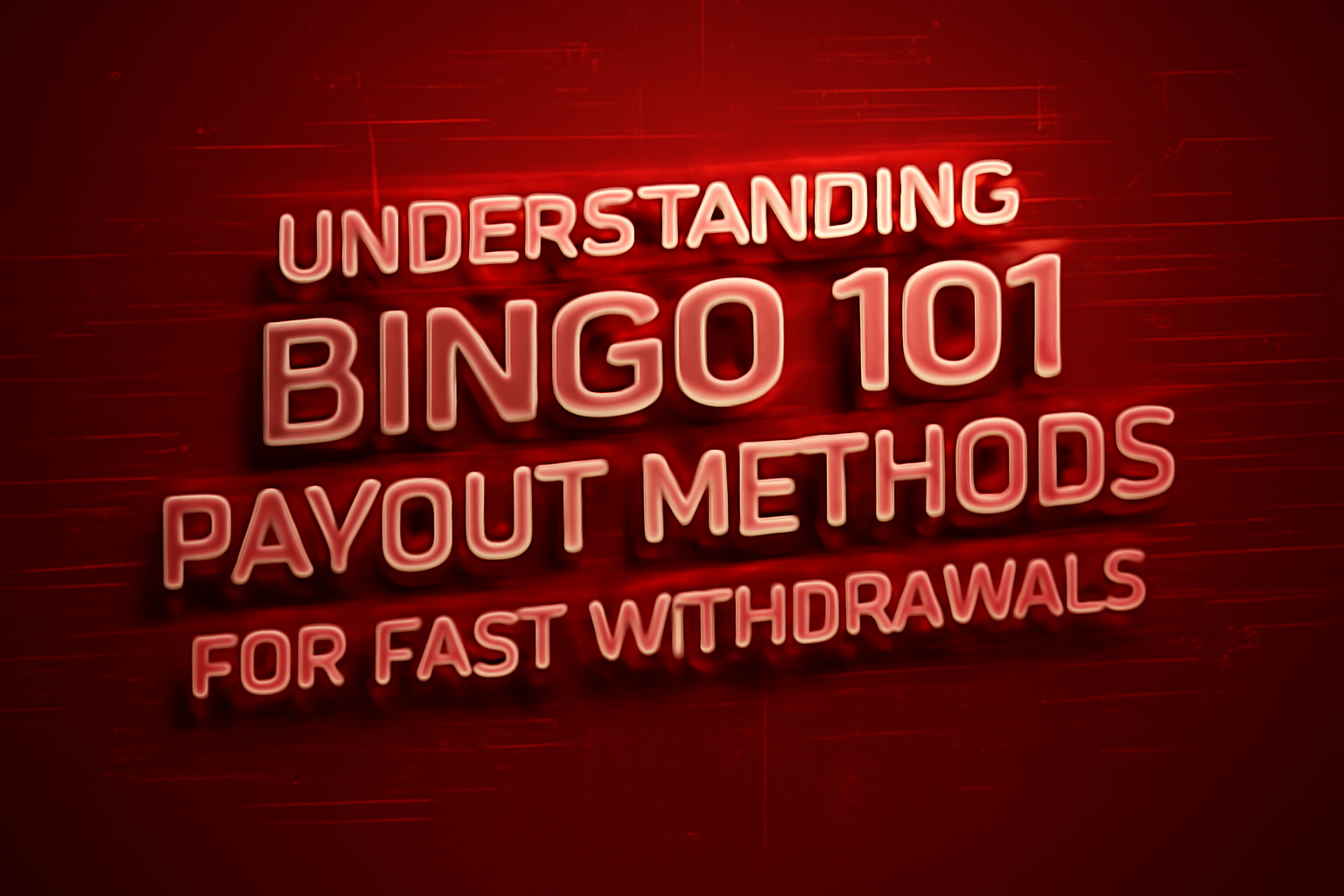 An educational representation of Bingo 101 requirements with the title clearly displayed.
