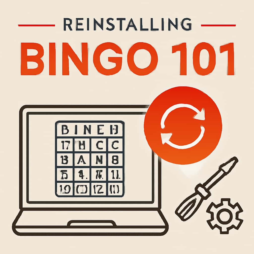 Diagram illustrating the steps for reinstalling Bingo 101.