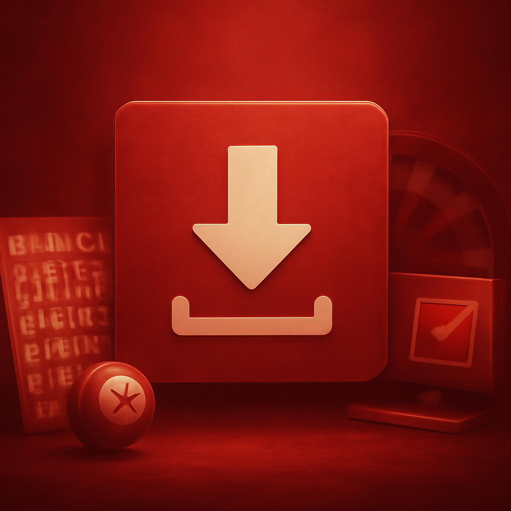 Illustration about downloading Bingo 101.