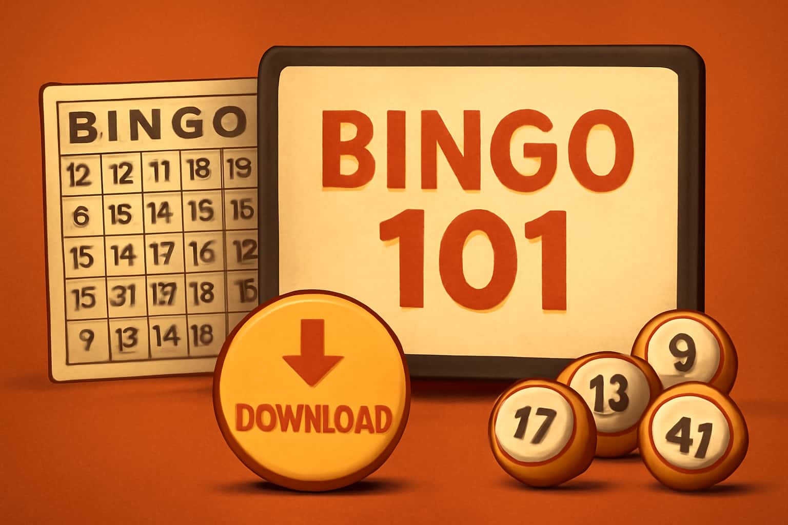Informational graphic about downloading Bingo 101.