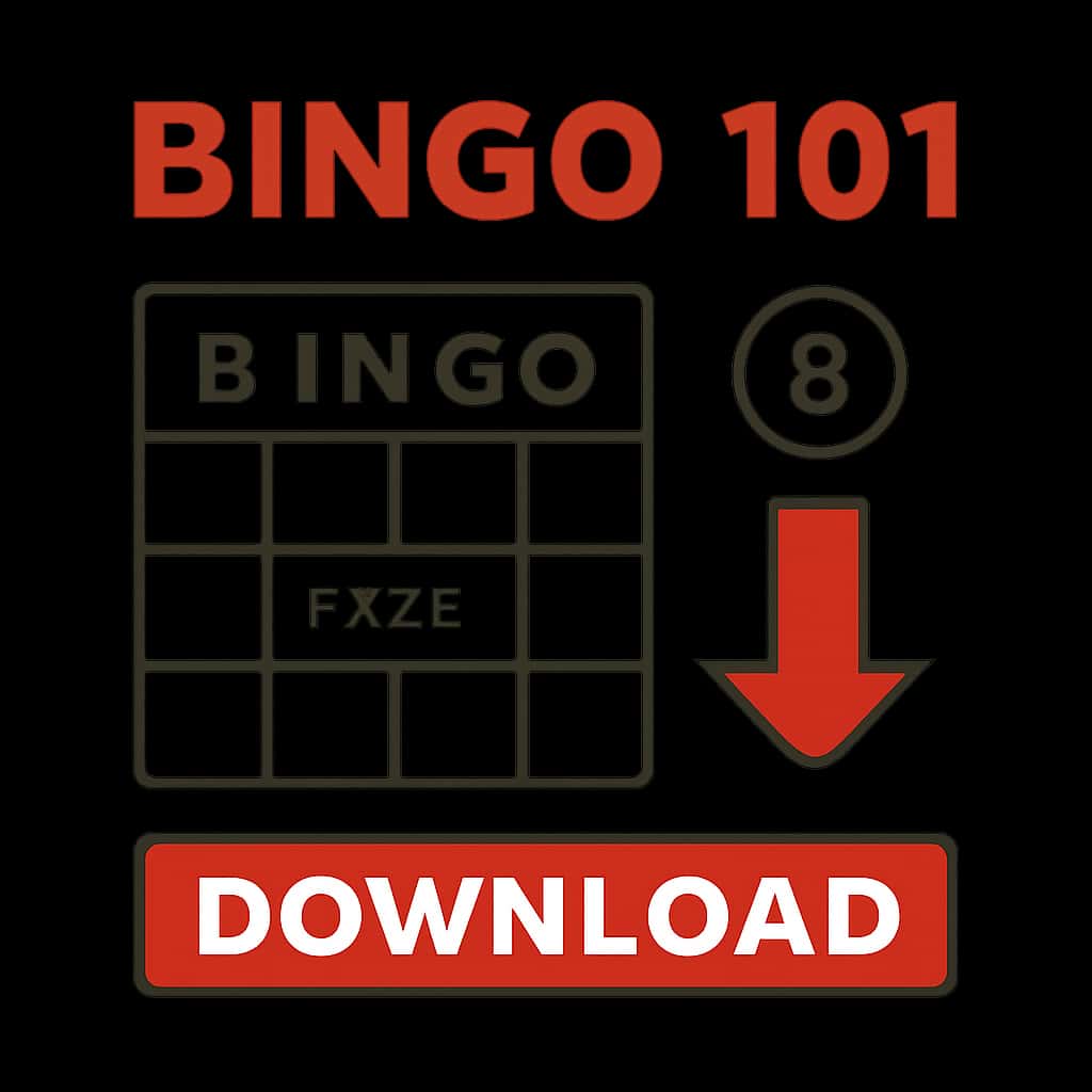 Illustration about downloading Bingo 101.