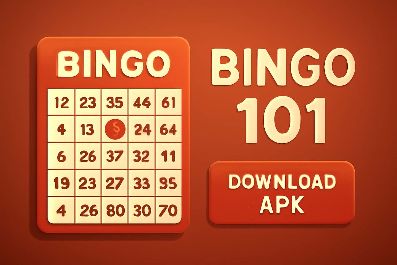 An informational graphic on downloading Bingo 101 APK.