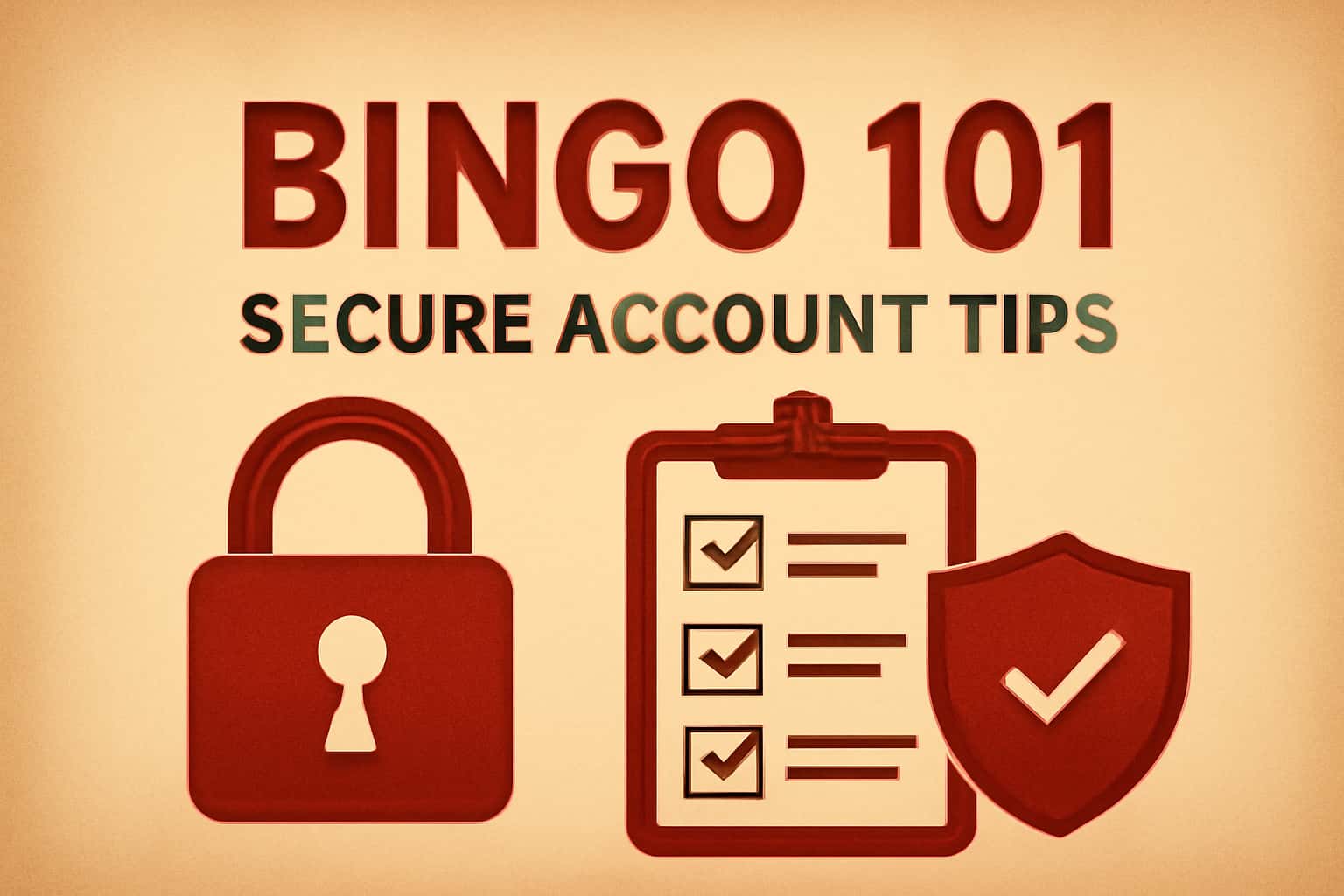 An informative scene illustrating best practices for securing your Bingo 101 account.