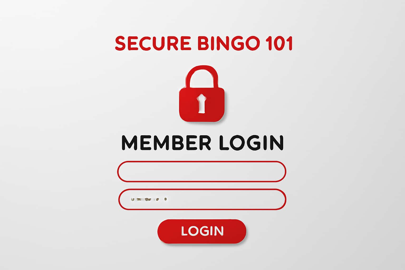 Secure Bingo 101 Member Login Interface